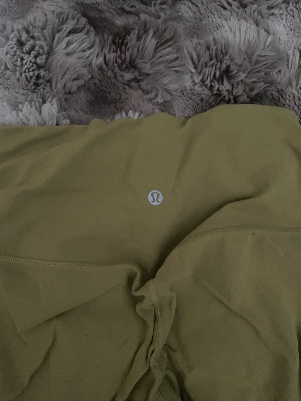 lululemon athletica Men's Olive Athletic capri legging with Reflective Logo